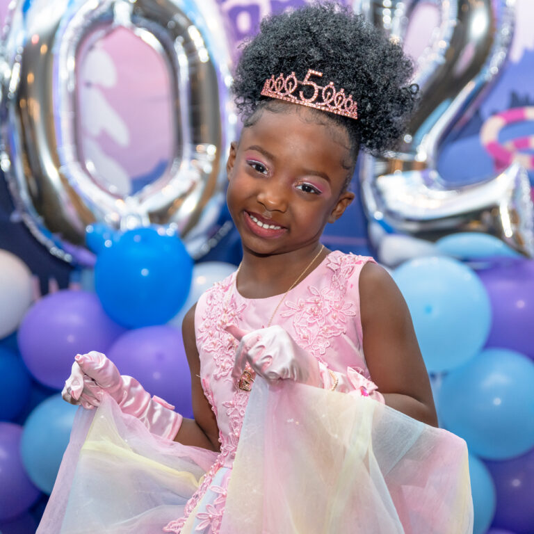 Adorable Birthday Princess at Great Wolf Lodge in Fitchburg, MA celebrating her 5th birthday